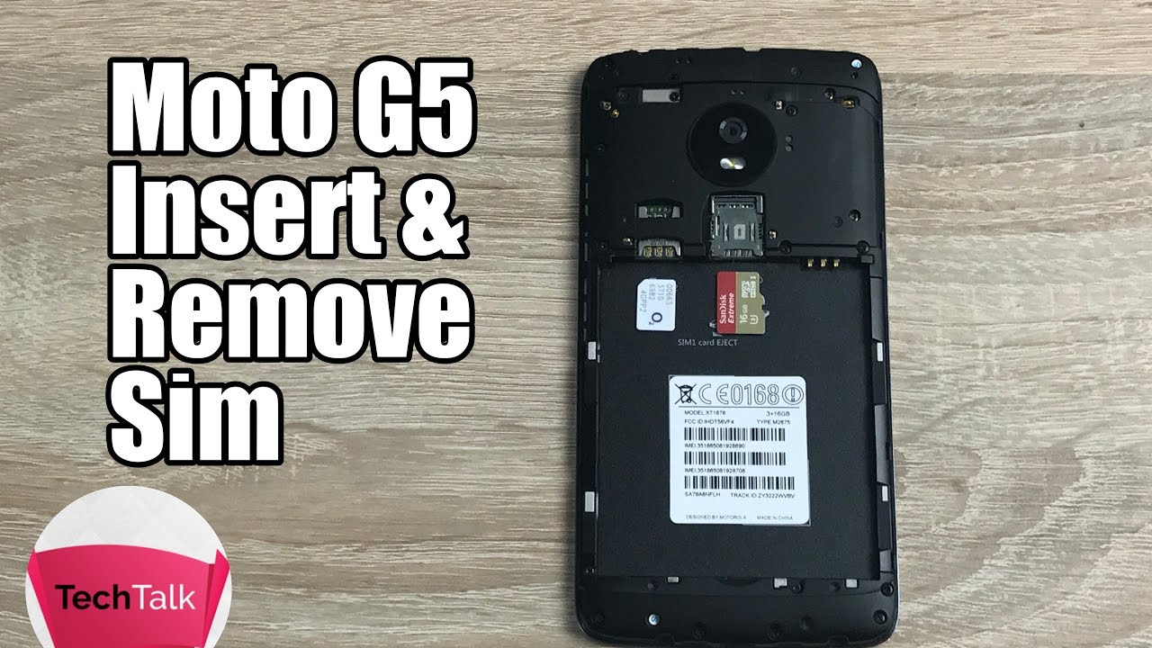 How to insert sim and SD card into Moto G5