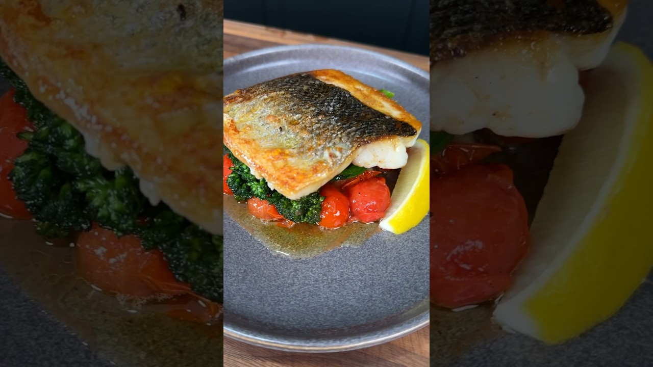 Pan fried sea bass with cherry tomatoes - Resolution Recipes #8