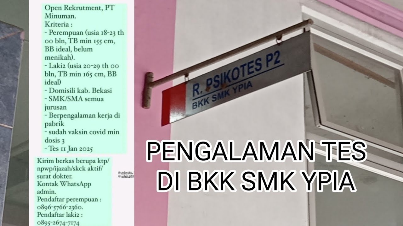 KISI KISI TES PT TIRTA ALAM SEGAR VIA BKK SMK YPIA