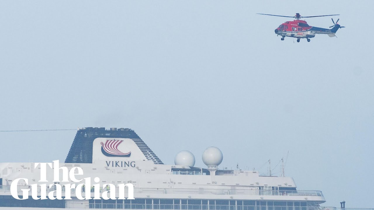 Viking Sky: rescuer's camera shows passengers being airlifted to safety