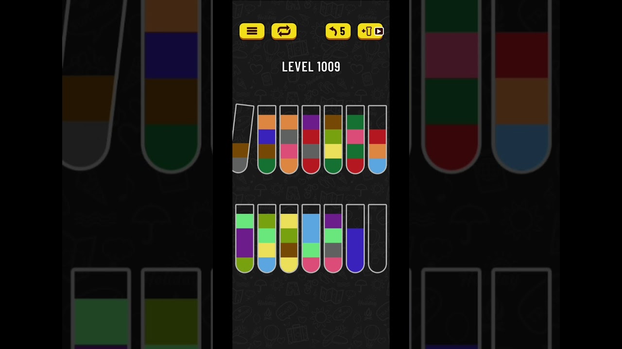 Water sort puzzle level 1009