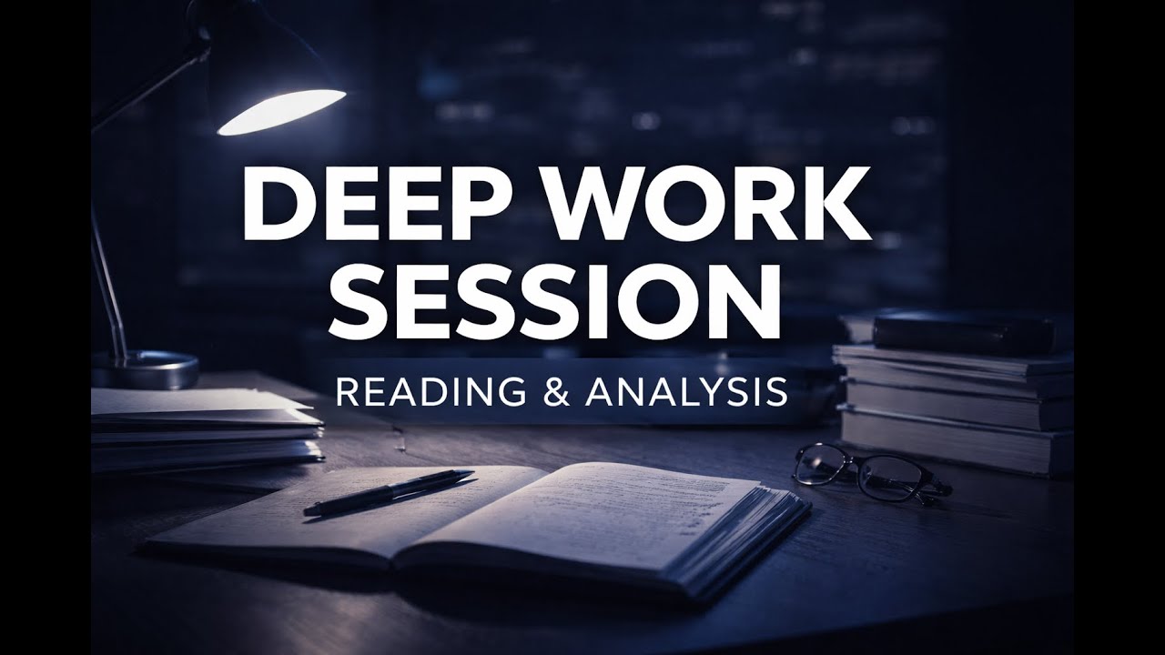 Deep Work Session | No Melody Focus for Reading & Analysis