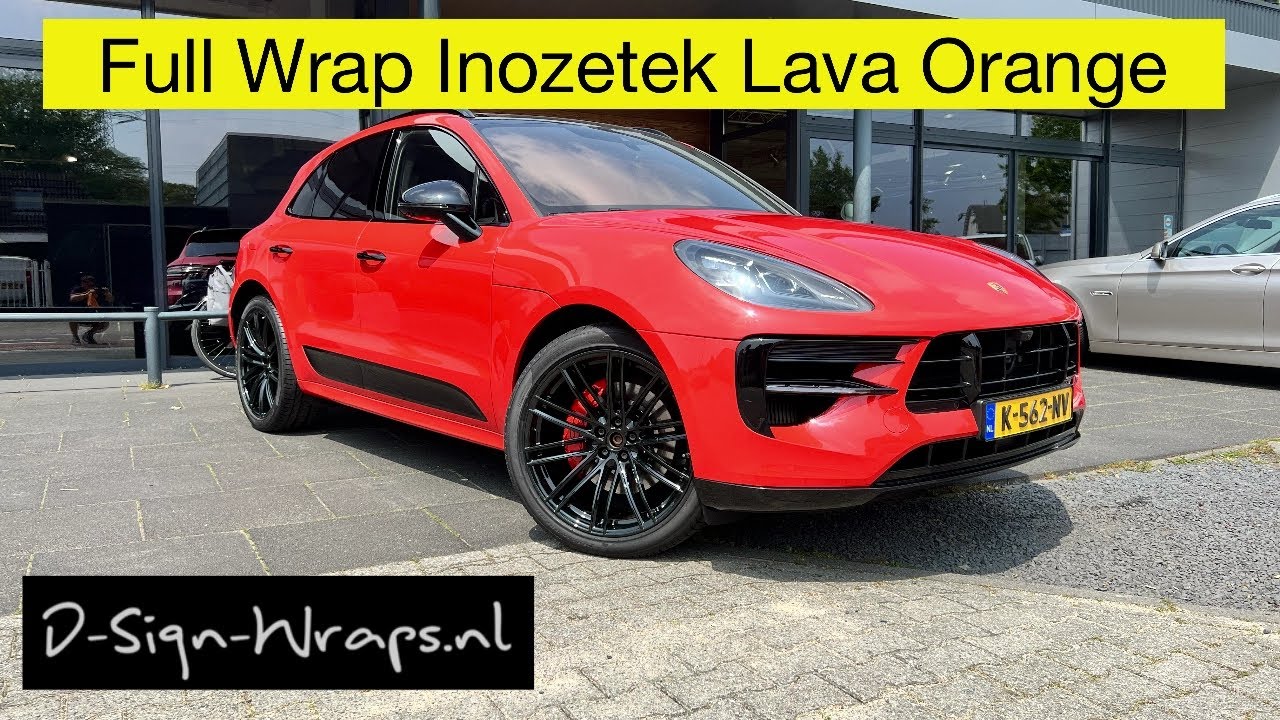 Porsche Macan Gts Full Wrap Inozetek Lava Orange | Carwrap | Wrapping a car | How to wrap | DIY Wrap
