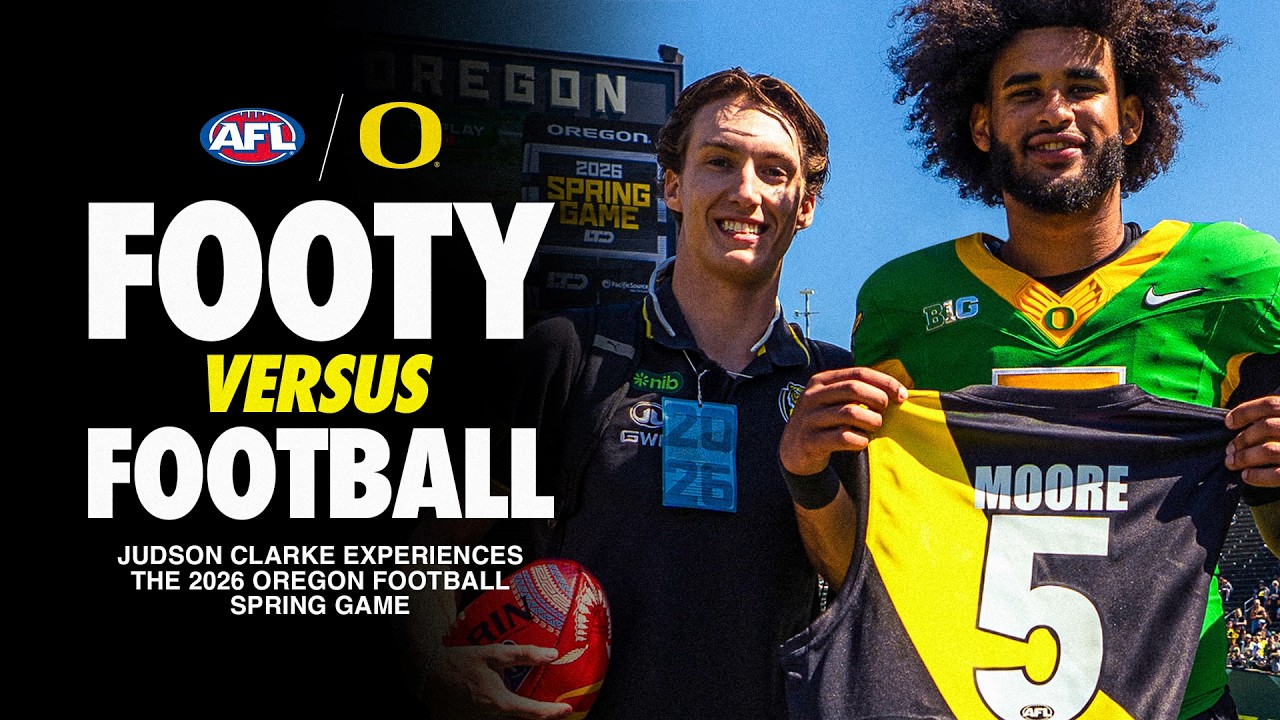 Footy vs. Football | AFL Player Takes on 2026 Oregon Football Spring Game