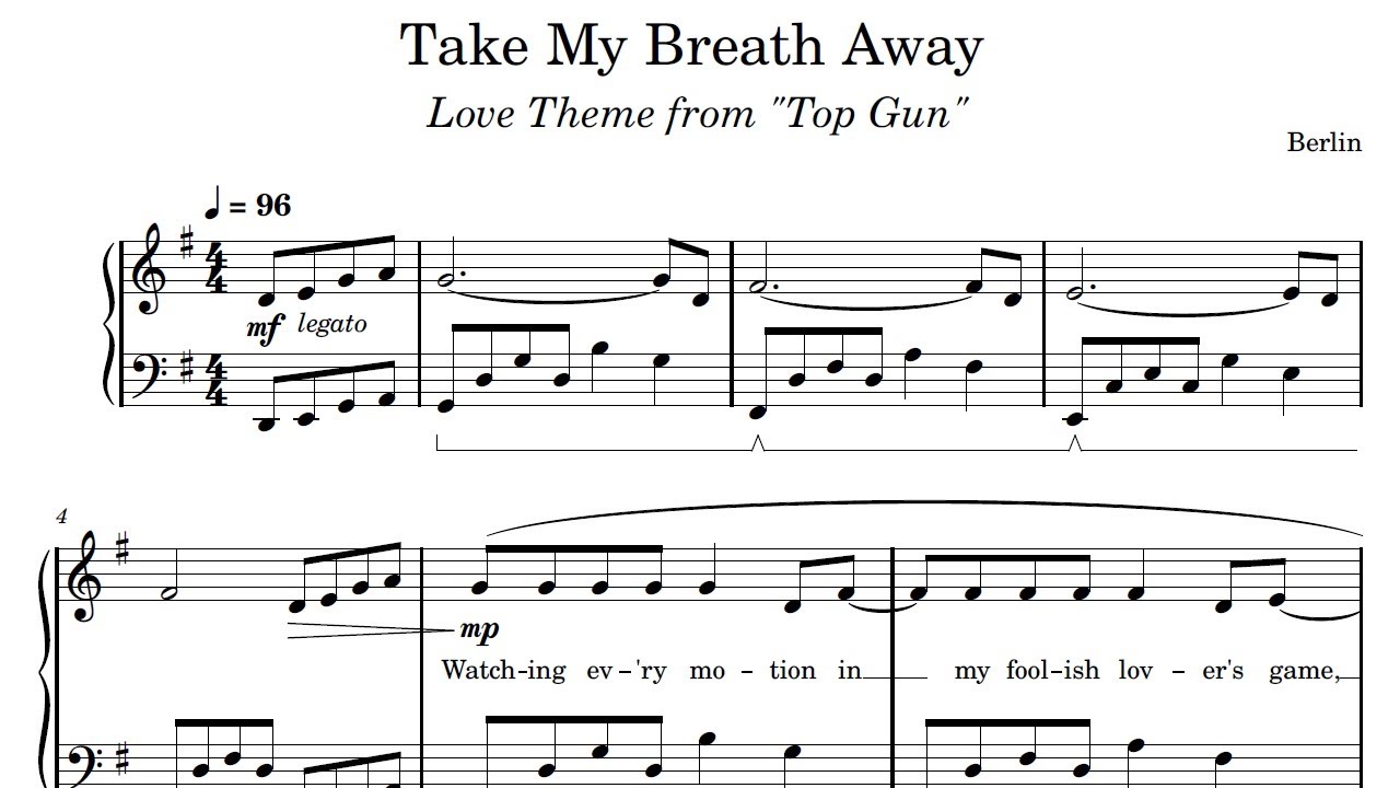Take My Breath Away (Love Theme from 