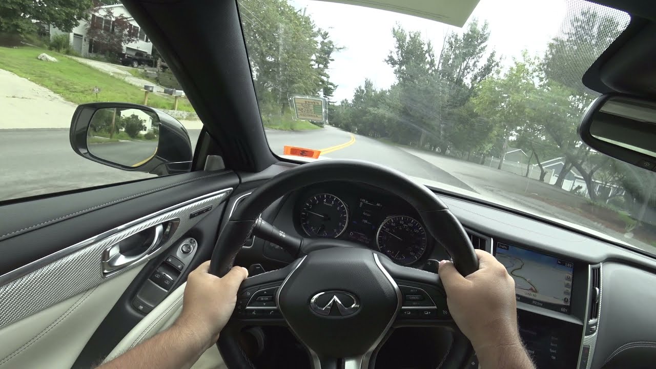 Обзор Infiniti Q60S Red Sport 400 2019 года от первого лица