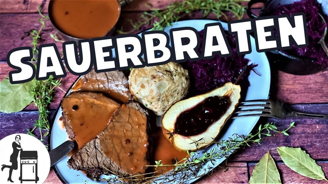 Feiner Sauerbraten mit lecker Soße / drei Schritte Rezept / Die Frau am Grill