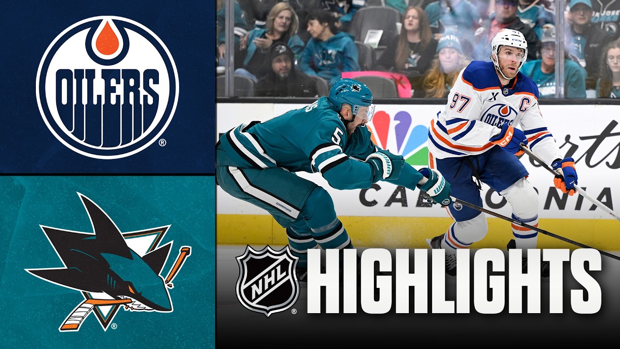 Oilers vs. Sharks | NHL Highlights | April 08, 2026