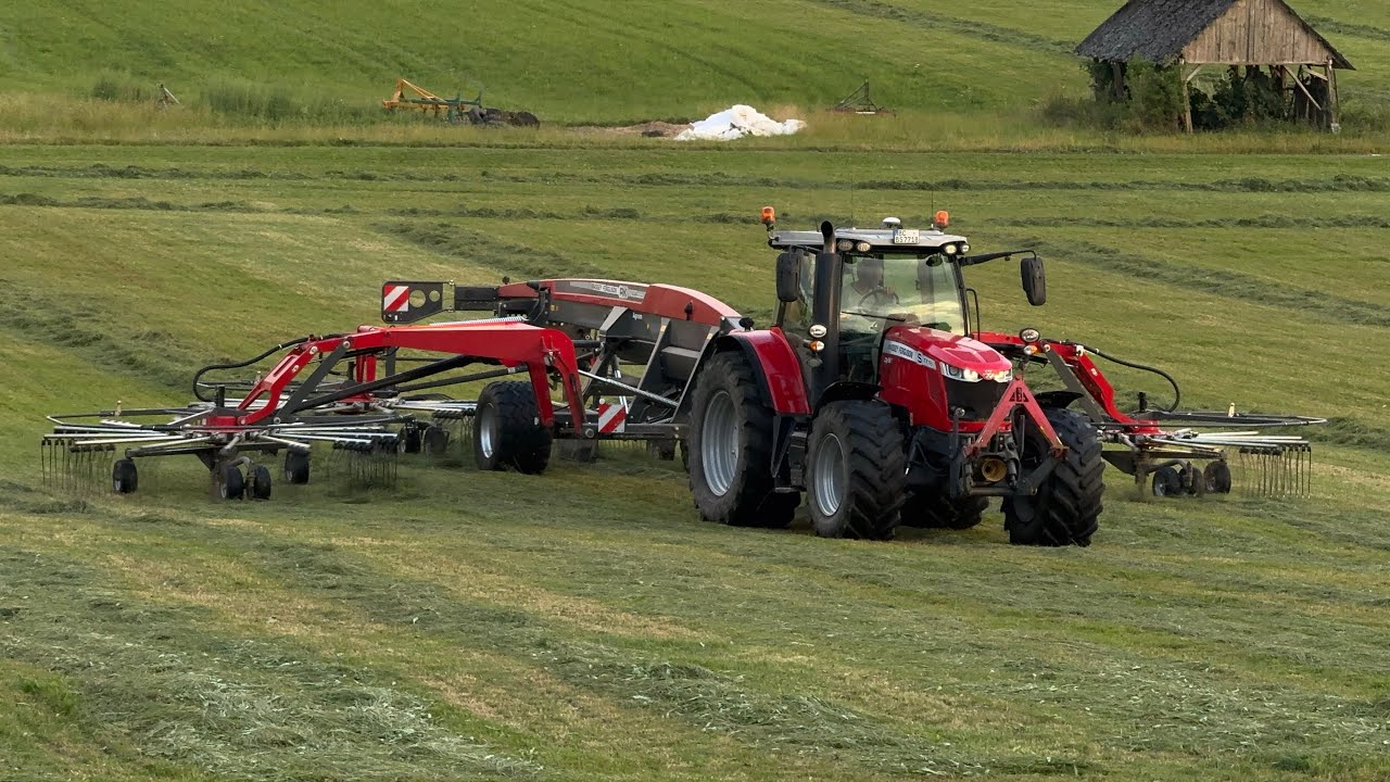MASSEY FERGUSON RK 1404 Agrom Schwader Video 2025 Juli MASSEY FERGUSON Dyna S 2710 Traktor 🚜 2025