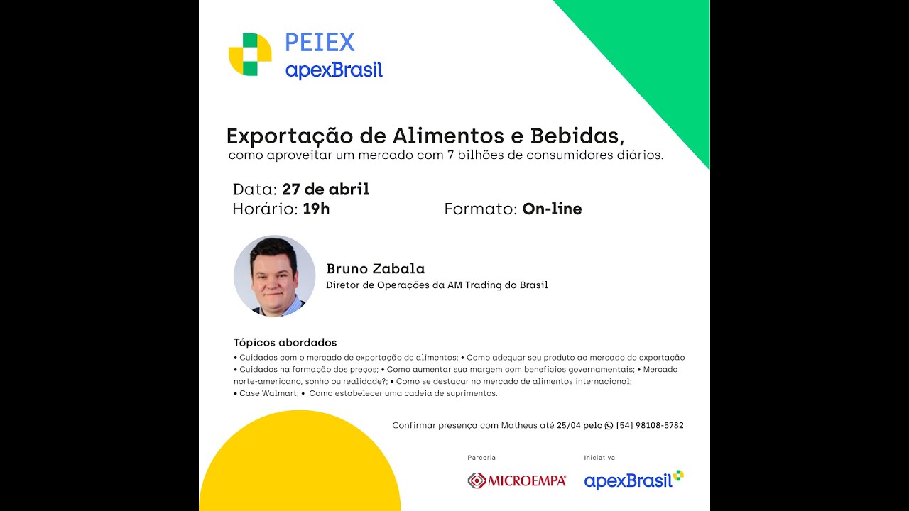 Capacitação coletiva: Exportação de Alimentos e Bebidas