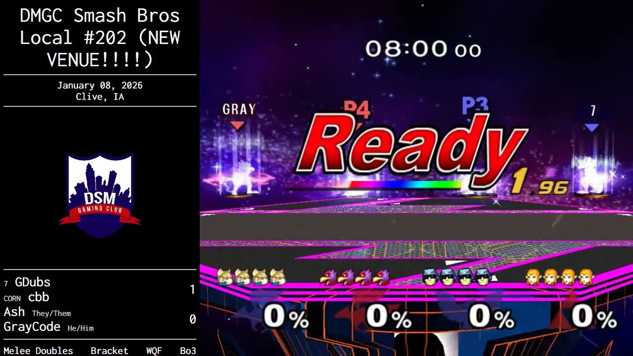 GDubs／cbb vs Ash／GrayCode – DMGC Smash Bros Local #202 ⟮NEW VENUE!!!!⟯ – Winners Quarter–Final