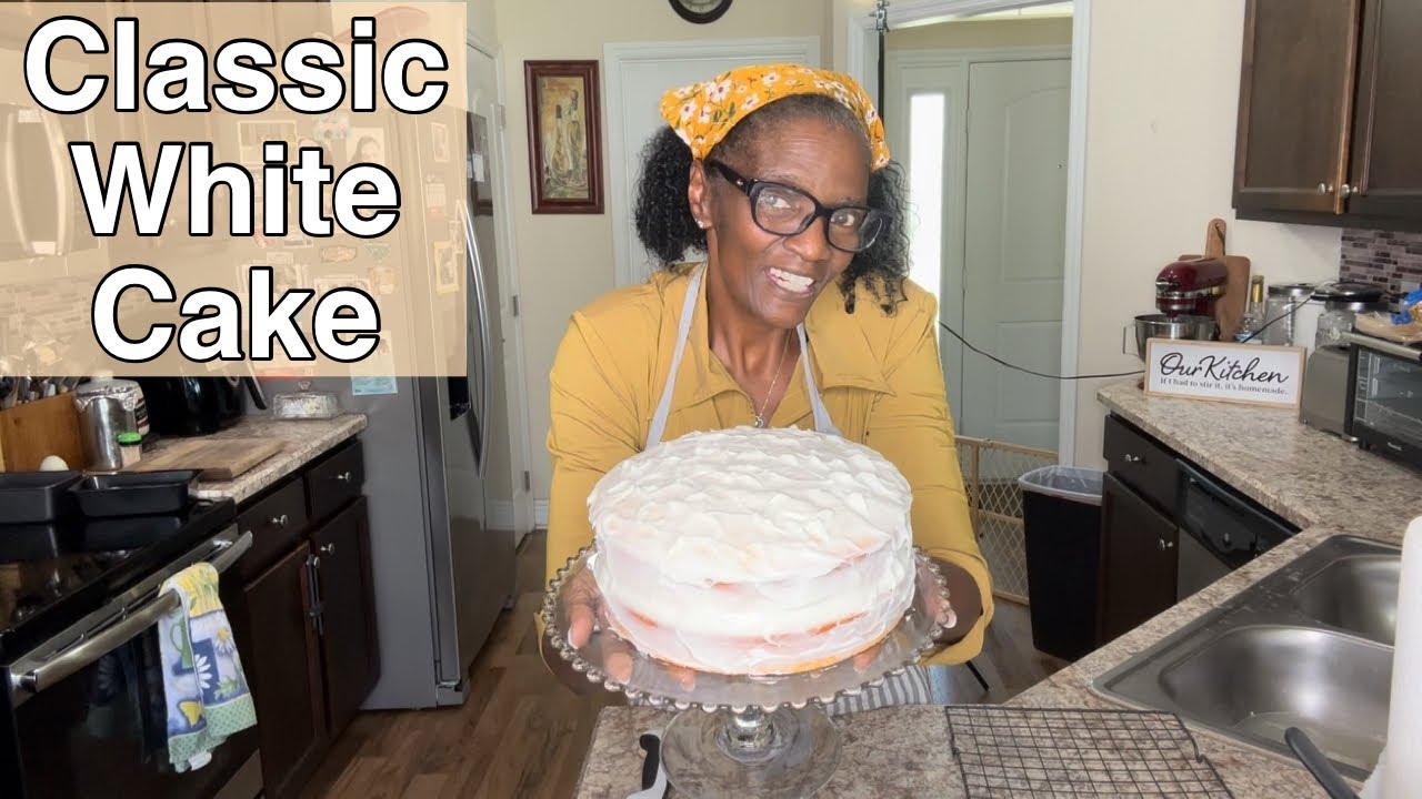 Classic White Cake | @cookingsemi-homemadewithjoyce