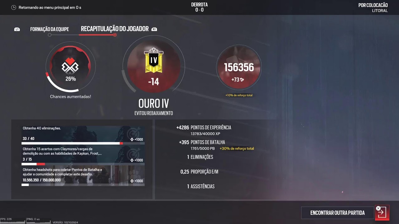 Raibow Six O.T.P Ranked Partida 301