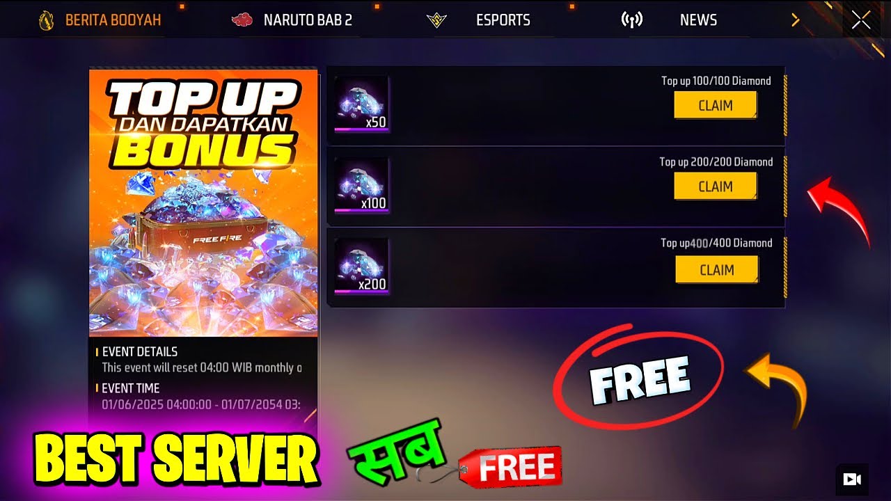 HOW TO GET FREE DIAMOND IN FREE FIRE || I FOUND FREE DIAMOND SERVER IN FREE FIRE