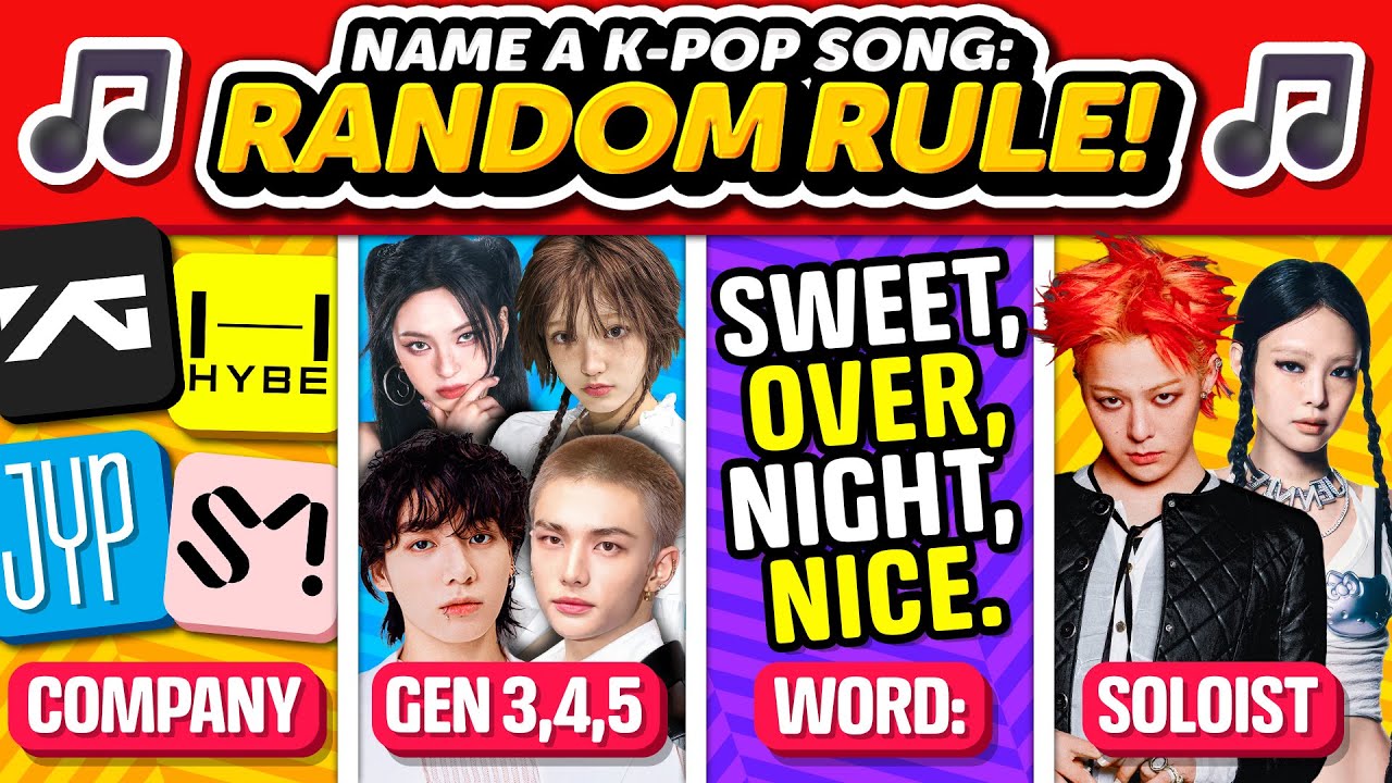 ✍️ NAME A KPOP SONG: RANDOM RULE 🔊🔀 ANSWER - KPOP QUIZ 💚