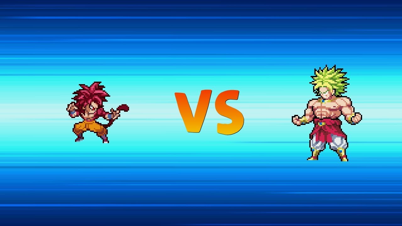 (Goku SSJ 4 Daima vs Broly Legendario DBZ) Power Warriors 