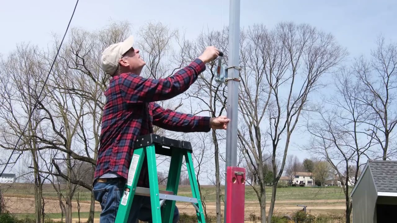 My ultimate Field Day antenna; lightweight spiderbeam on Telescoping Mast