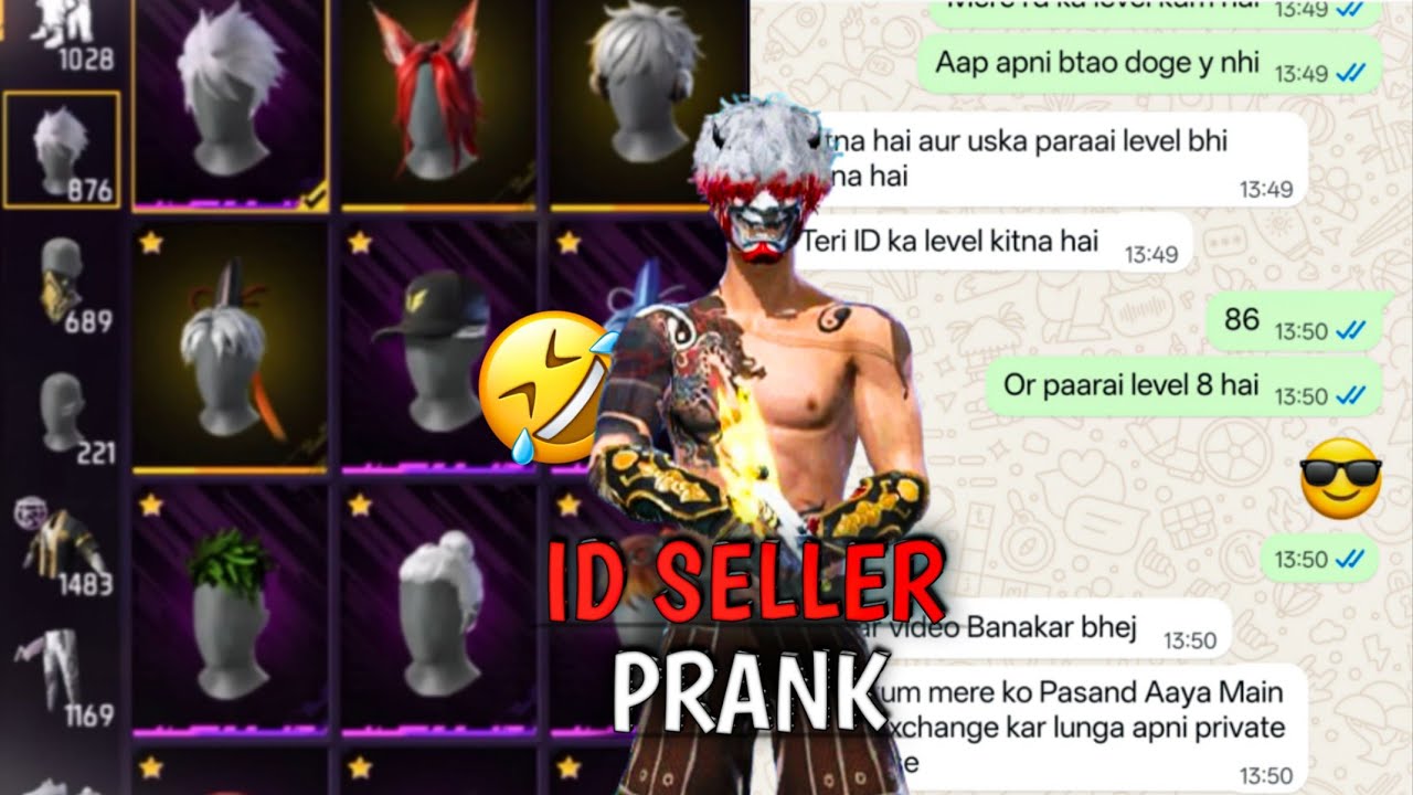 I Pranked Big I'd seller In Free Fire 🔥 || Free Fire Prank 🤣 || 