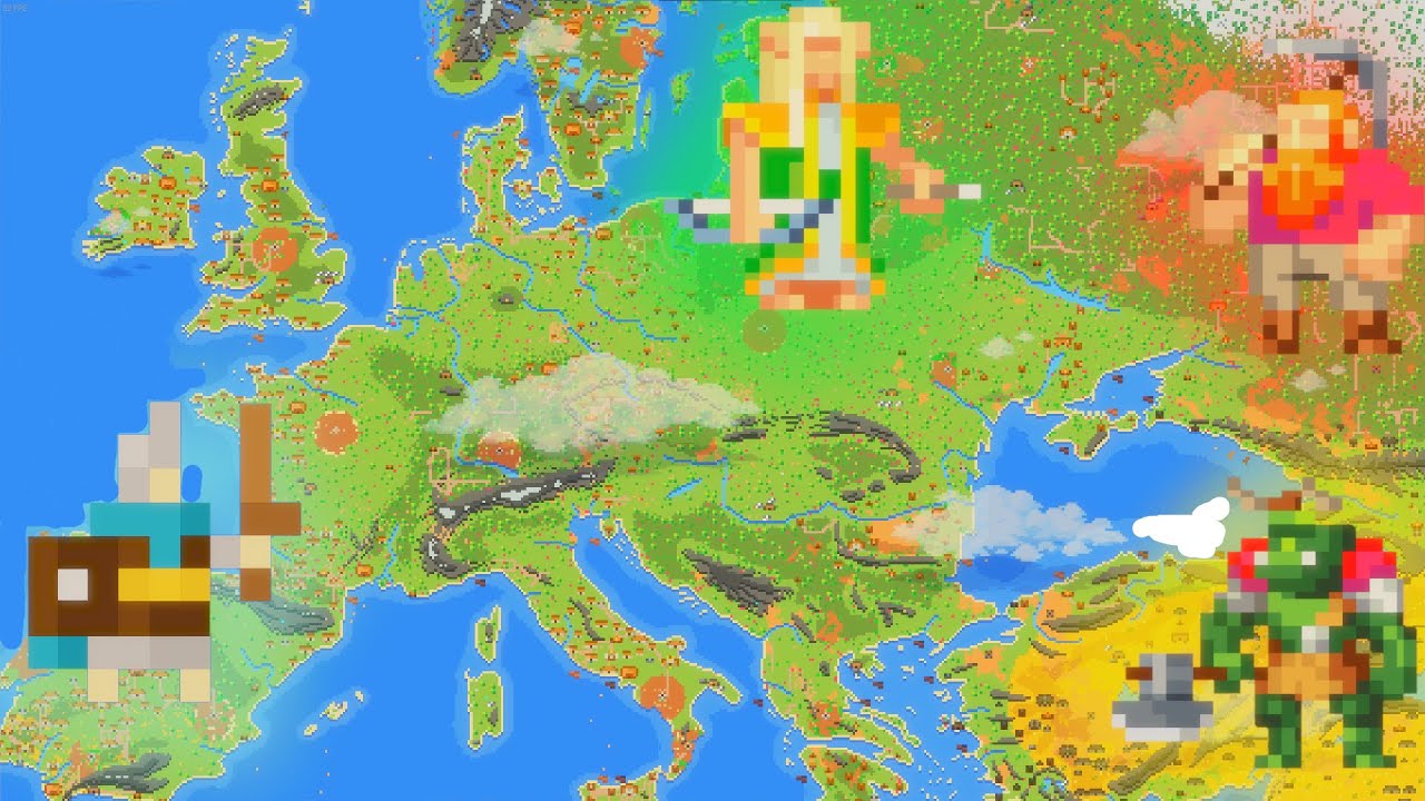 4 SPECIES Go To War Over a CONTINENT (WorldBox Timelapse)