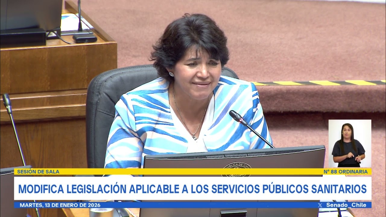 Senadora Provoste (autora)  vota a favor de proyecto que regula servicios públicos sanitarios