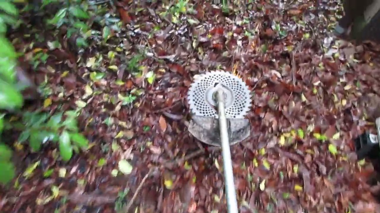 草刈機の目的外使用法（でも効率がいいんだぜ？）