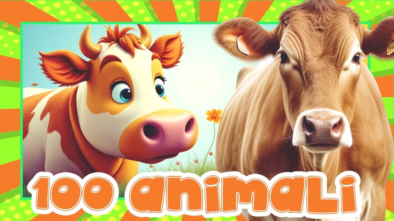 100 ANIMALI per Bambini Vol. 2 🎴 Impara i Nomi e i Versi con Flashcard e Video Reali