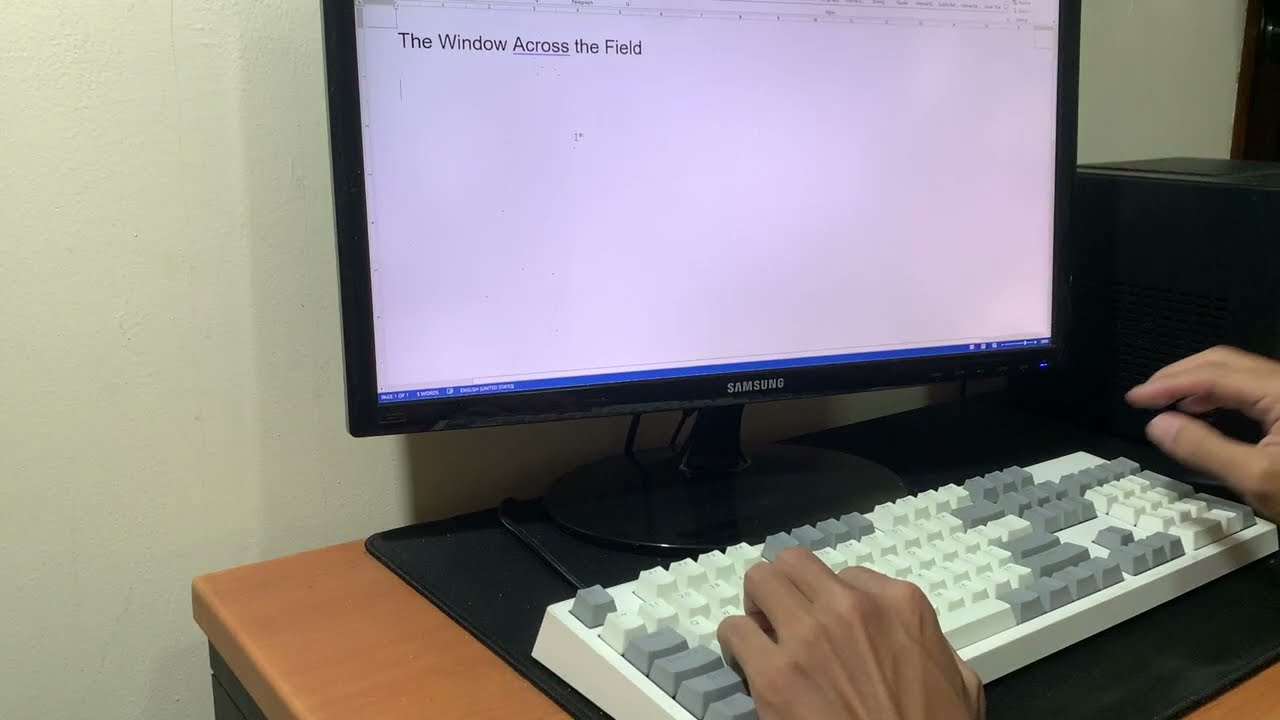 Typing A Short Story - The Window Across the Field