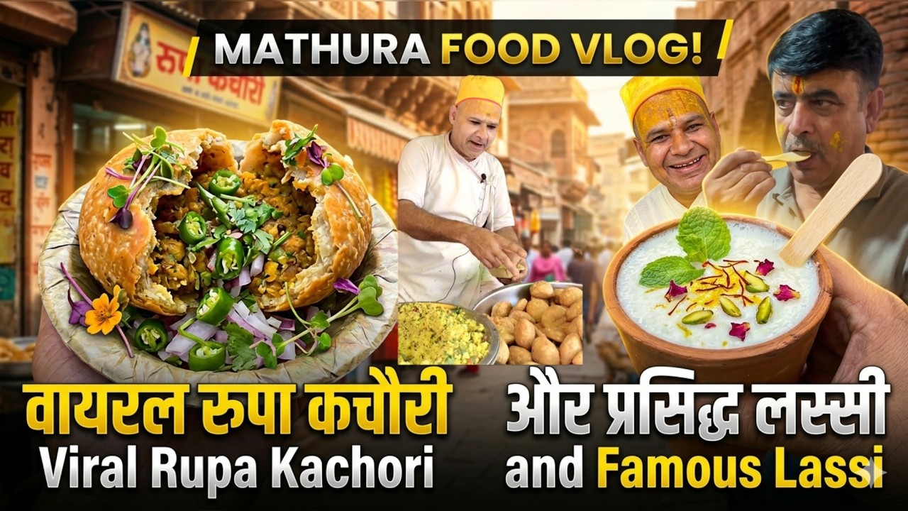 Ye Kachori VIRAL Kyu Hai? 😱 | Mathura Lassi bhi Try Ki | Viral Rupa Kachori in Mathura