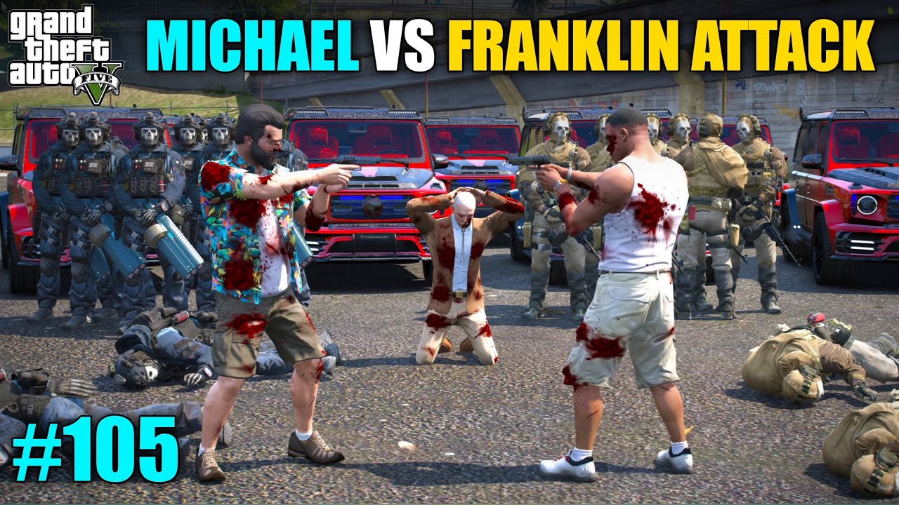 FRANKLIN VS MICHAEL 😱 SHOCKING ATTACK | CINEMATC GAMEPLAY