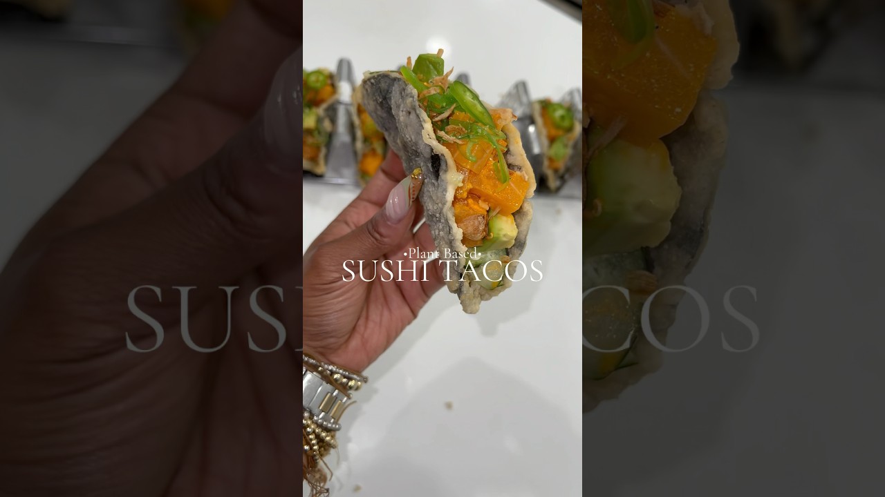 Plant Based Salmon Sushi Tacos 🌮 🌱MYALCHE.com