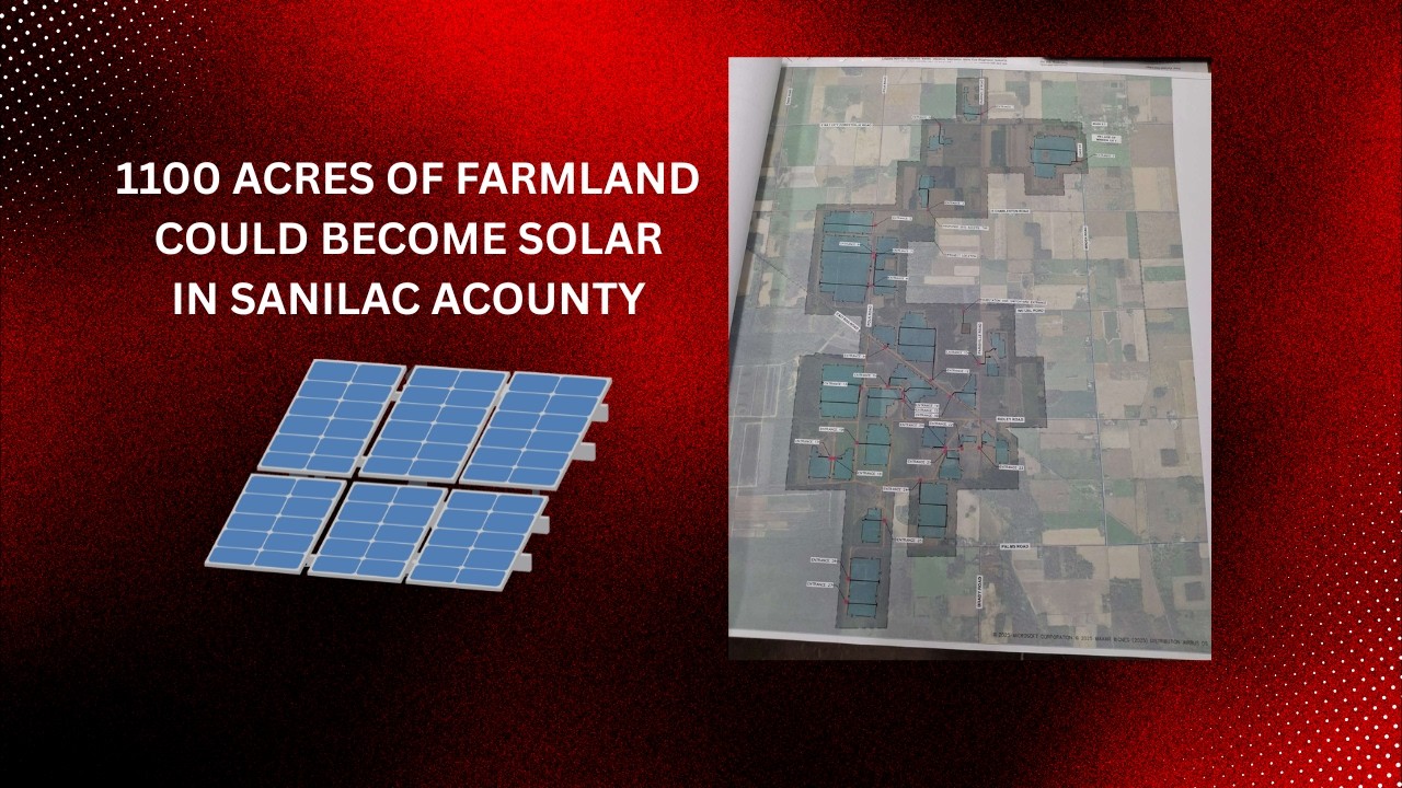 Over 1000 acres of farmland in Michigan could be replaced with industrial solar panels.