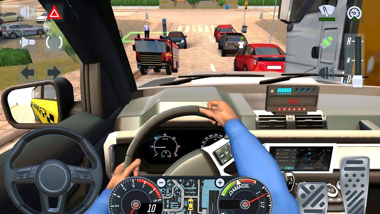 Taxi Simulator 2019 Real Driver View - City Traffic Jam, Fire Truck Emergency & Taxi Gameplay 🚕🔥