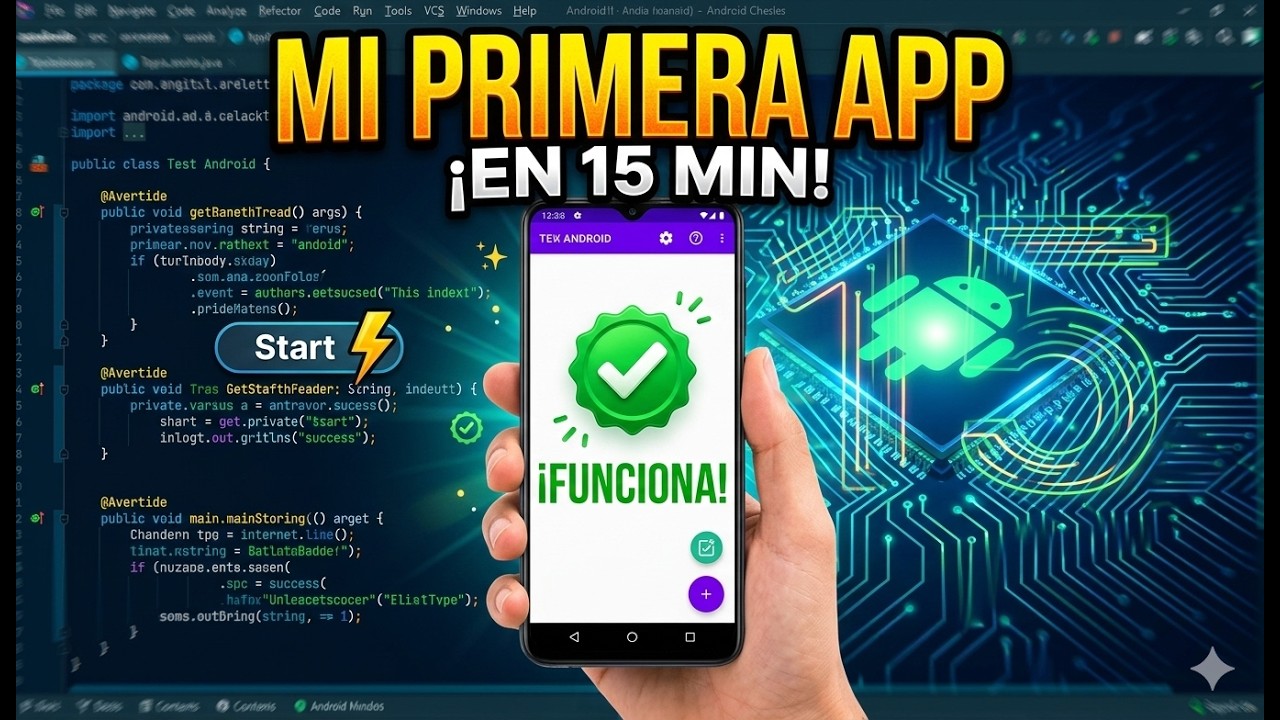 Android Studio desde Cero: Tu Primer App en Minutos #android #viralvideos