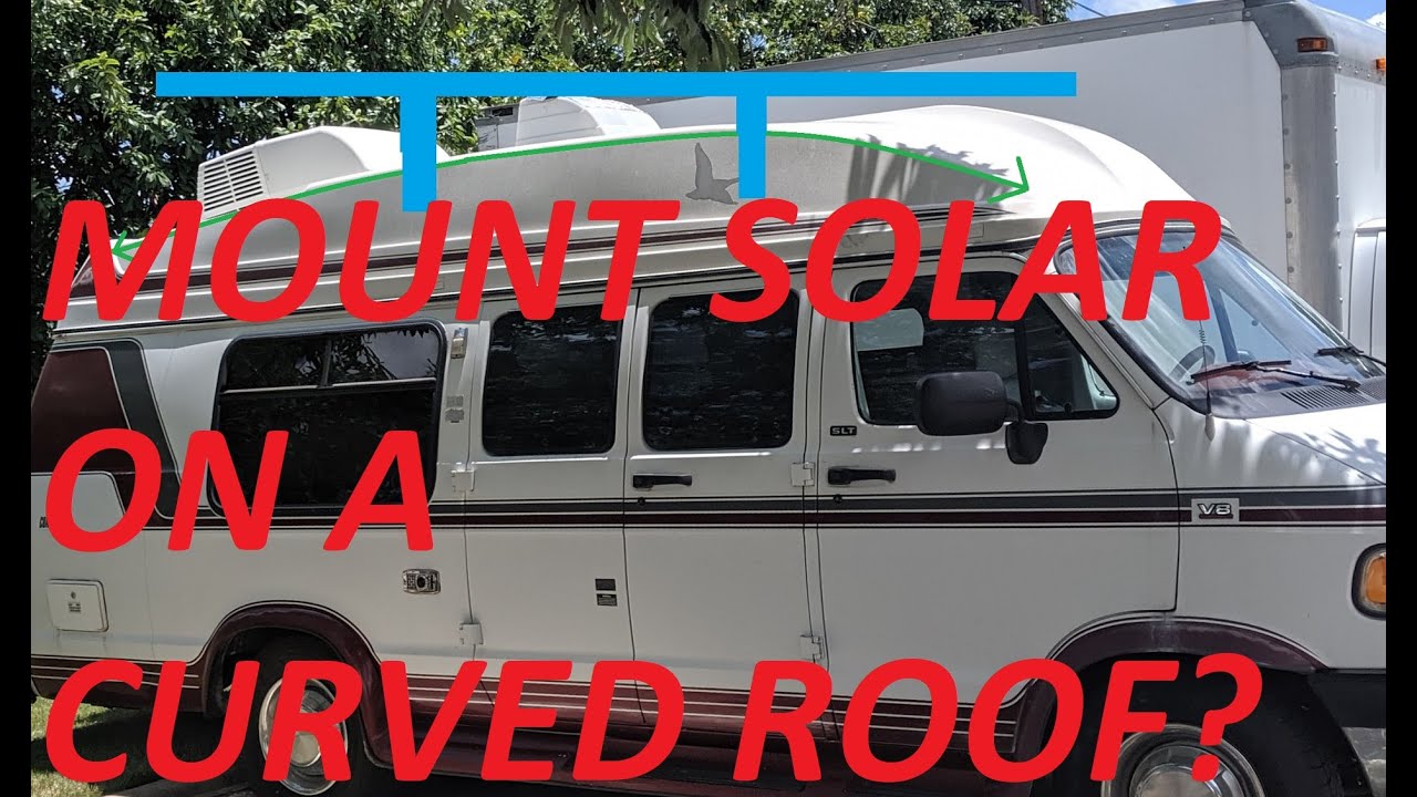 How to mount solar panels on a curved fiberglass roof #vanlife #rv #solar #unistrut
