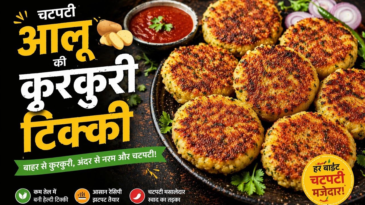 कुरकुरी आलू टिक्की बाजार जैसी बनाने की आसान विधि||aalu ki tikki||aalu tikki recipe