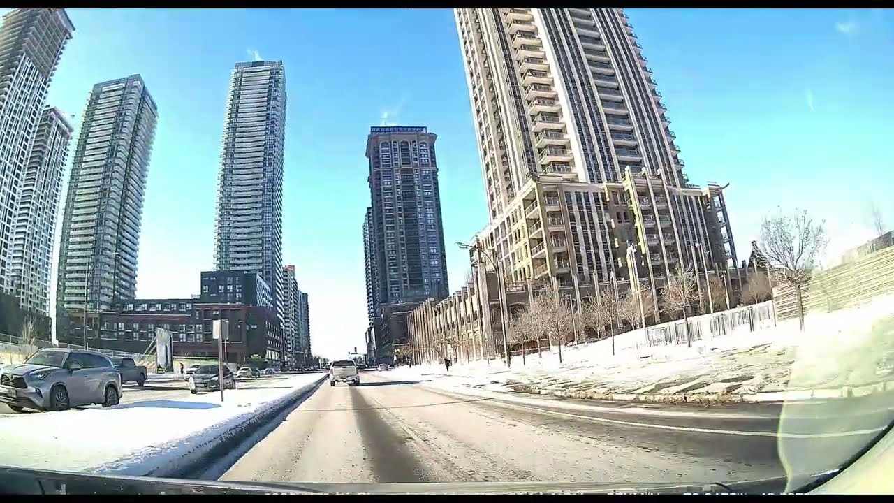 Dashcam Drive | Downtown Mississauga to 6585 Airport Rd 🎶 Relaxing Background Music.