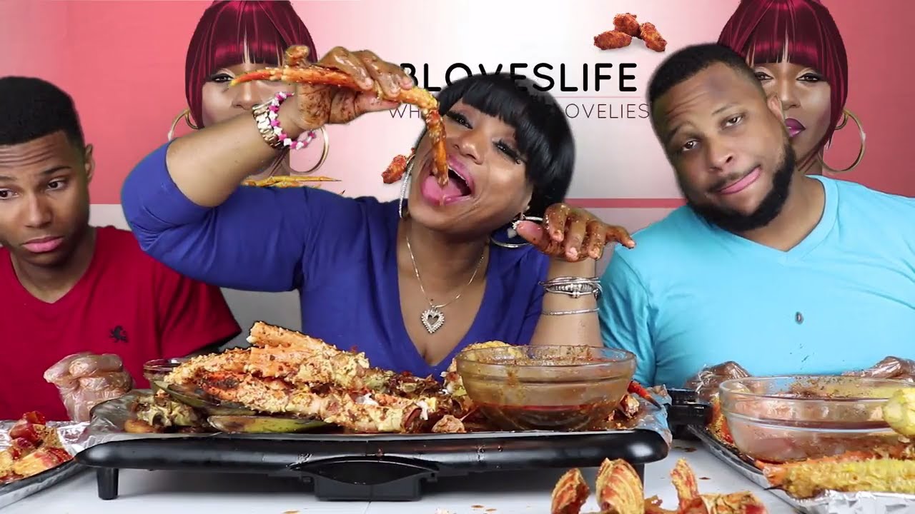 Seafood Boil Family Edition/⚠Smacking,Messiness/King Crabs/Fried Lobsters/Corn