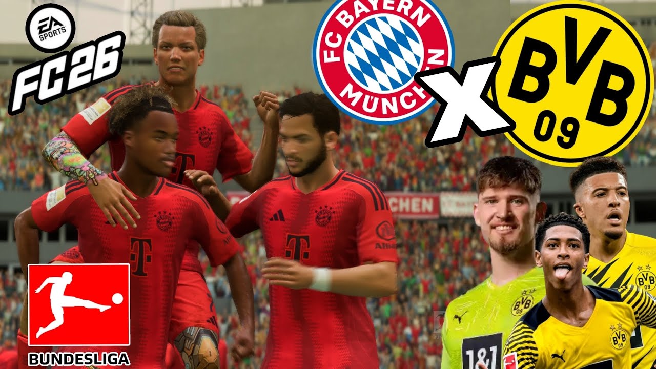 JOGO COMPLETO: Bayern de Munique x Borussia Dortmund | BUNDESLIGA / FC 26 modo carreira QUACK
