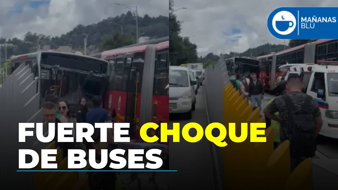 Grave accidente entre dos buses de TransMilenio en el noroccidente de Bogot&aacute;