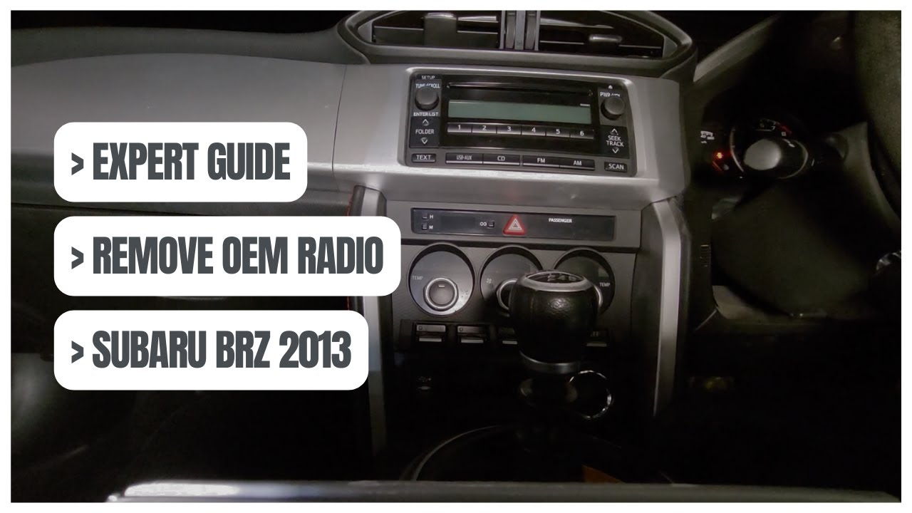 Expert Guide: How to remove radio factory SUBARU BRZ 2013 (2013 - 2016) | Details Instruction