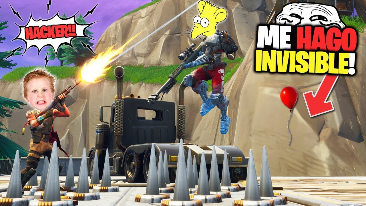 NIÑOS RATA SE PELEAN EN FORNITE POR MI TROLLEO! *Soy INVISIBLE*