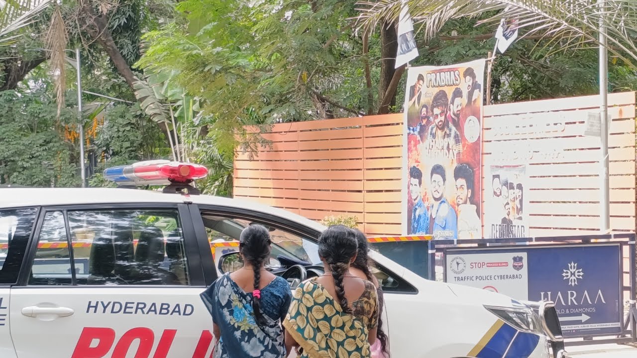 Prabhas Birthday Celebrations Live Near Prabhas House || Prabhas House