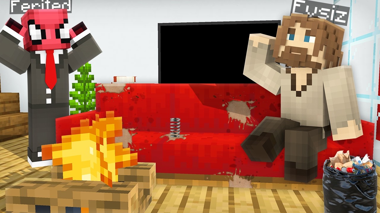 BU EVSİZ ADAM EVİMDE NE YAPIYOR? - Minecraft