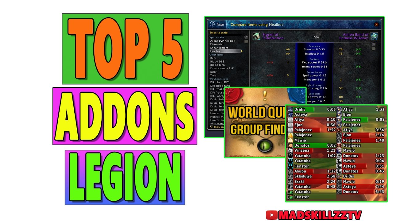 TOP 5: LEGION ADDONS