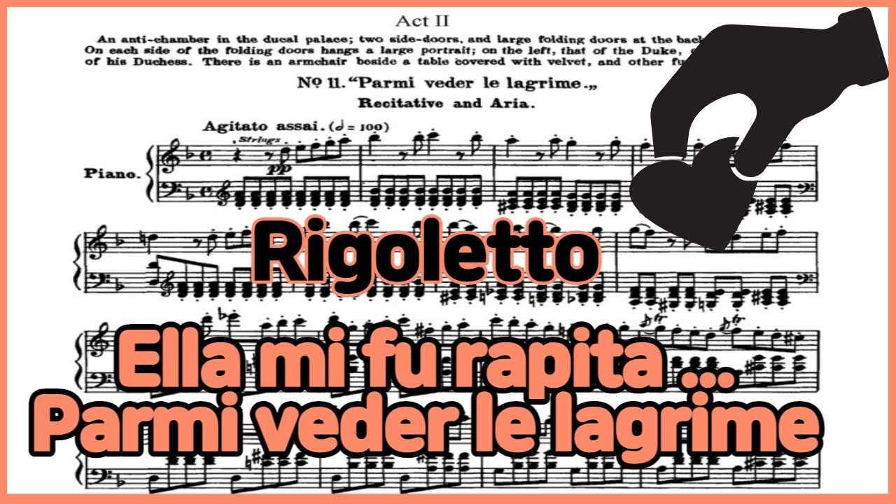 Ella mi fu rapita... Parmi veder le lagrime - [Rigoletto] 'G.Verdi' Piano Accompaniment / karaoke