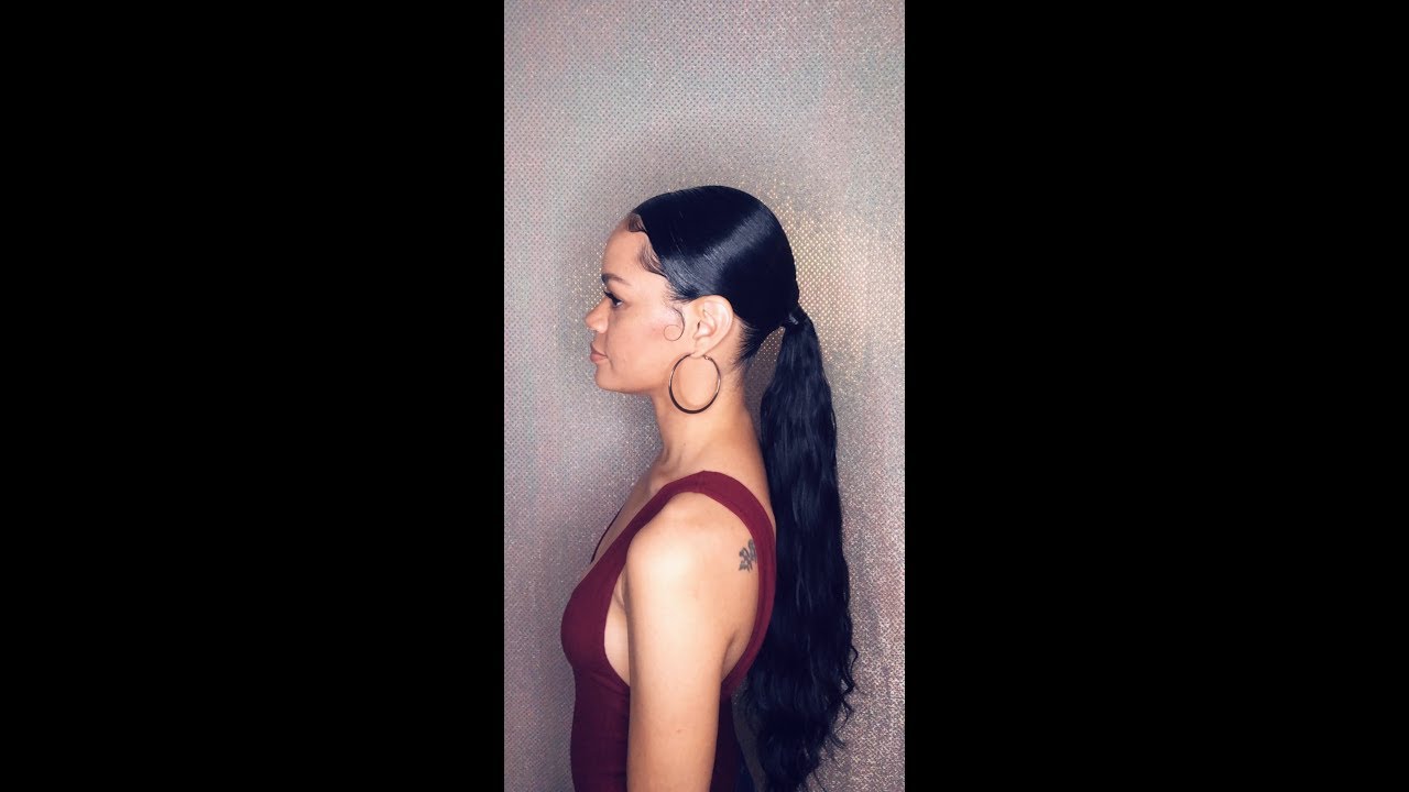 Middle Part Invisible Extended  Ponytail