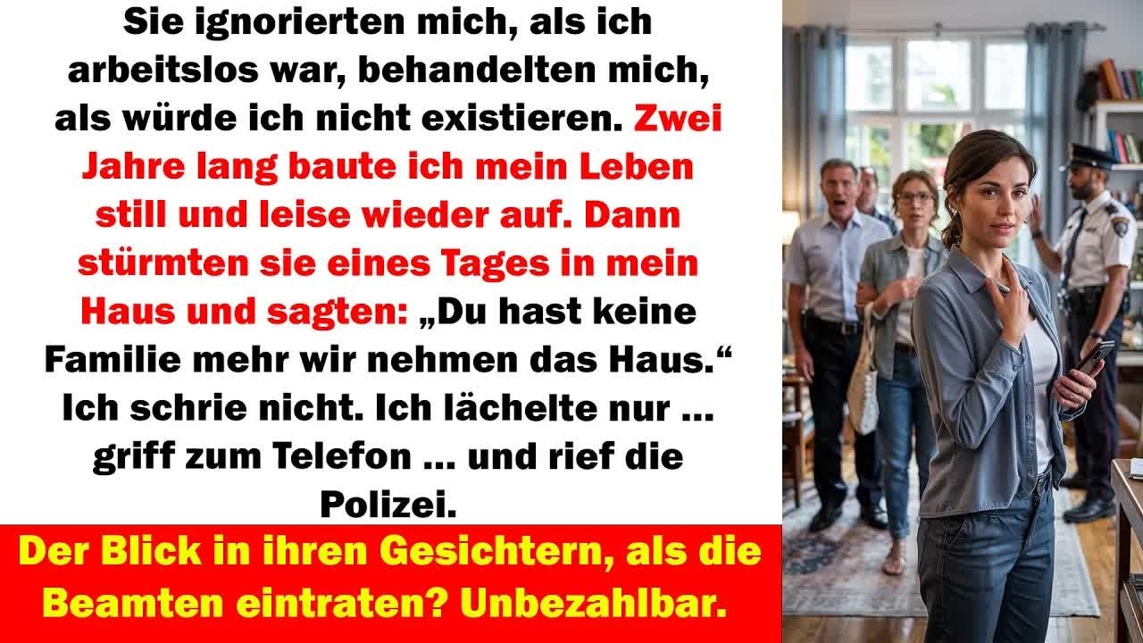 „Du gehörst nicht mehr zur Familie – das Haus gehört jetzt uns.“ Also rief ich still die Polizei..