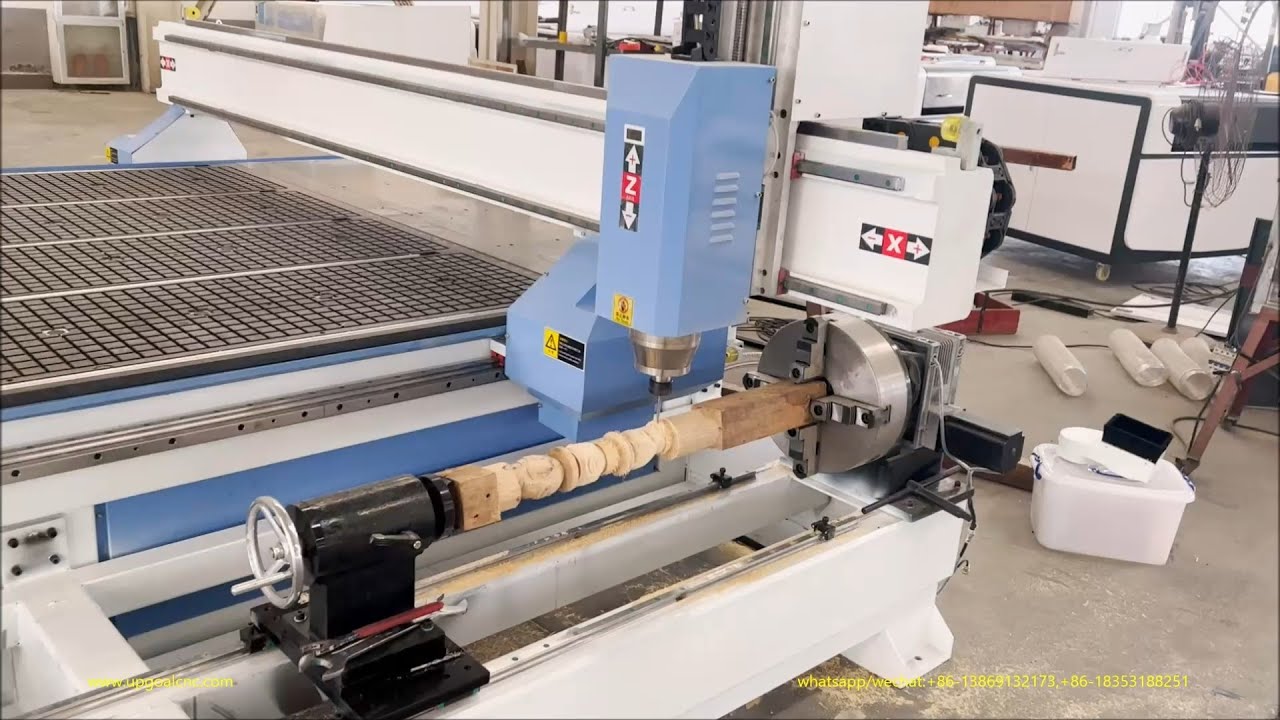 4 Axis Rotary Axis 3D Woodworking CNC Router Engraving Cutting Machine with DSP A18E Controller