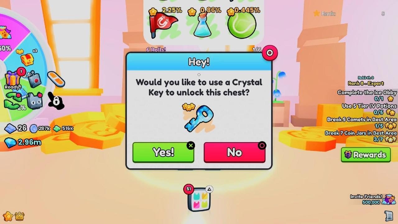 Opening 100 crystal keys