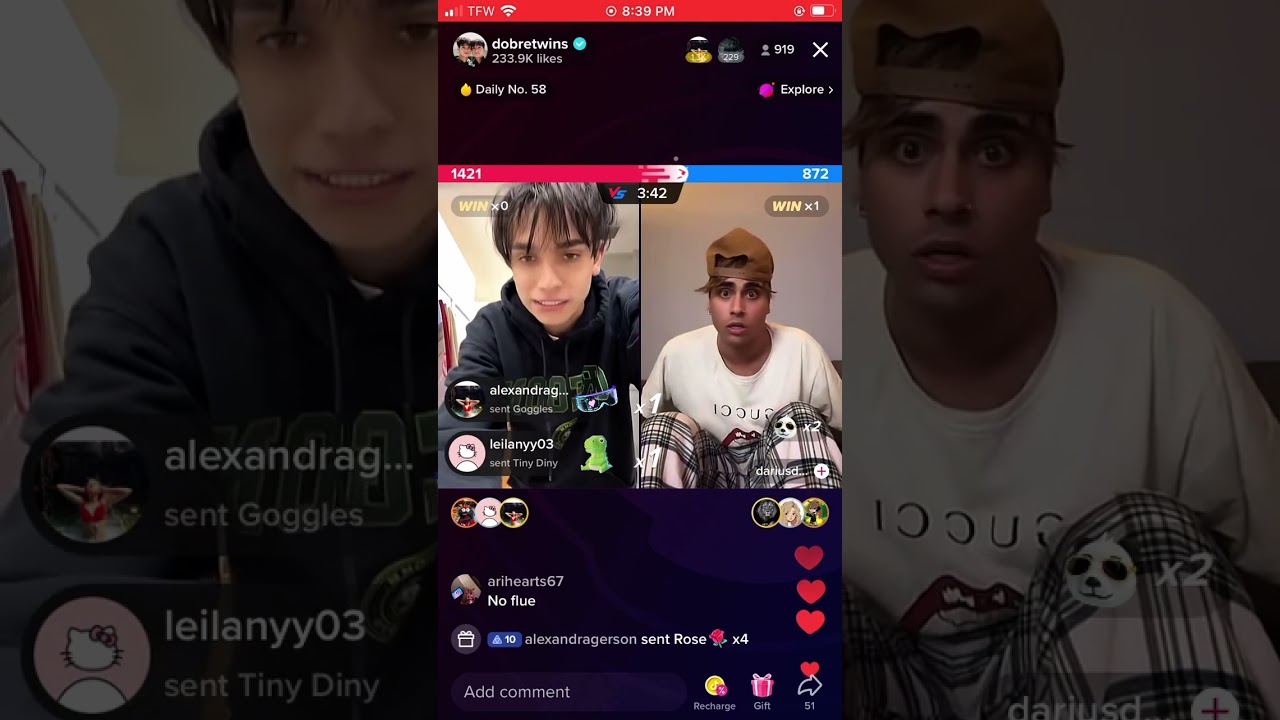БЛИЗНЕЦЫ DOBRE VS DARIUS DOBRE ВЖИВУЮ БИТВЫ!!! #тренды #tiktok #viralshorts